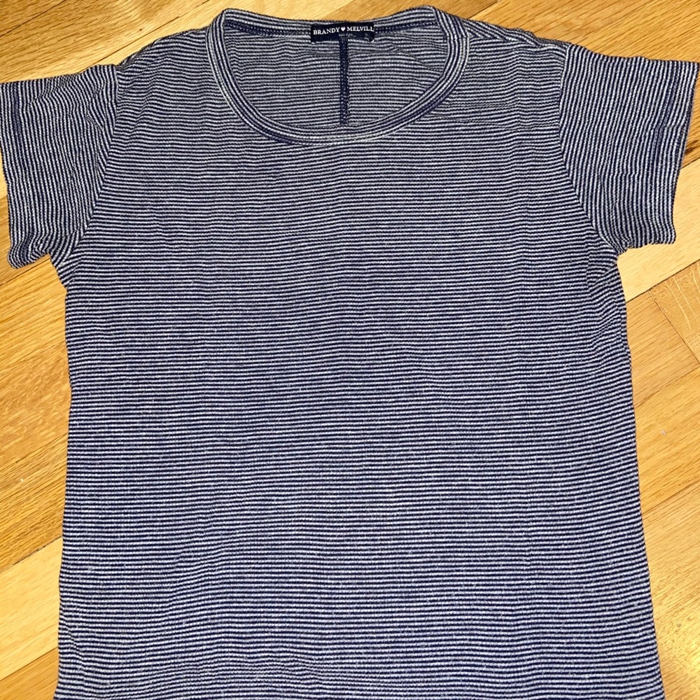 Brandy Melville striped cropped tee